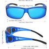 imageMEETSUN Fit Over Glasses Sunglasses for Men WomenWrap Around Sunglasses Polarized UV400 ProtectionZ1dark Blueblue Mirror Lens