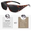 imageMEETSUN Fit Over Glasses Sunglasses for Men WomenWrap Around Sunglasses Polarized UV400 ProtectionZ1leopard Framegray Lens