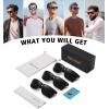 imageMEETSUN Polarized Sunglasses for Men Women Sports Driving Fishing Glasses UV400 Protection3packblack