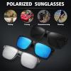 imageMEETSUN Polarized Sunglasses for Men Women Sports Driving Fishing Glasses UV400 Protection3packblackbluesilver
