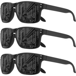 imageMEETSUN Polarized Sunglasses for Men Women Sports Driving Fishing Glasses UV400 Protection3packblack