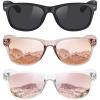 imageMEETSUN Classic Polarized Sunglasses for Women Men Trendy Retro Sun Glasses for Driving UV Protection 3 Pack3 Pack BlackGold MirroredPink Mirrored