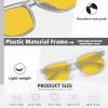 imageMEETSUN Polarized Sunglasses for Women Men Trendy Classic Retro Designer StyleNight Vision Lens  Clear Frame