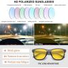 imageMEETSUN Polarized Sunglasses for Women Men Trendy Classic Retro Designer StyleNight Vision Lens  Grey Frame