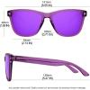 imageMEETSUN Polarized Sunglasses for Women Men Trendy Classic Retro Designer StylePurple Frame  Purple Mirrored Lens