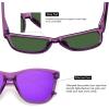 imageMEETSUN Polarized Sunglasses for Women Men Trendy Classic Retro Designer StylePurple Frame  Purple Mirrored Lens