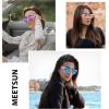 imageMEETSUN Polarized Sunglasses for Women Men Classic Retro Designer Style Fashion UV400 Protection3 Pack Blue Mirrored  Purple Mirrored  Pink Mirrored