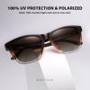 imageMEETSUN Polarized Sunglasses for Women Men Classic Retro Designer Style Fashion UV400 Protection3 Pack Brown Gradient  Light Brown  Pink Mirrored