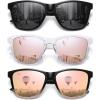 3 Pack Black Lens + Rose Gold Mirrored + Pink Mirrored