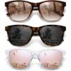 3 Pack Brown Gradient Lens + Pink Mirrored + Tortoise Grey