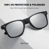 imageMEETSUN Retro Polarized Sunglasses for Women Men Classic Mirror Lens Driving Trendy Sun Glasses UV Protection 3 Pack3 Pack BlackSilverOlive