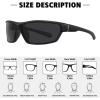 imageMEETSUN Polarized Sports Sunglasses for Men Women Wrap Around Driving Cycling Golf Fishing Sun Glasses UV400 Protection3pack Blackblackblack