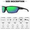 imageMEETSUN Polarized Sports Sunglasses for Men Women Wrap Around Driving Cycling Golf Fishing Sun Glasses UV400 Protection3pack Blueredgreen