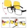 imageMEETSUN Polarized Clip On Sunglasses for Men Women Sports Fishing Driving Hiking Fit Over Prescription Glasses5packblack2night Vision3
