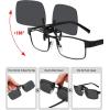 imageMEETSUN Polarized Clip On Sunglasses for Men Women Sports Fishing Driving Hiking Fit Over Prescription Glasses5packblack5