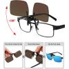 imageMEETSUN Polarized Clip On Sunglasses for Men Women Sports Fishing Driving Hiking Fit Over Prescription Glasses5packblackblueredgreensilver