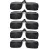 imageMEETSUN Polarized Clip On Sunglasses for Men Women Sports Fishing Driving Hiking Fit Over Prescription Glasses5packblack5