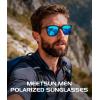 image:imageMEETSUN Polarized Sunglasses for Men Classic Retro Square Frame UV Protection Sports Sunglasses for Fishing Driving3 Pack BlackBlue MirroredBrown