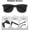 image:imageMEETSUN Polarized Sunglasses for Men Classic Retro Square Frame UV Protection Sports Sunglasses for Fishing Driving3 Pack BlackBlue MirroredDark Green