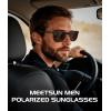 image:imageMEETSUN Polarized Sunglasses for Men Classic Retro Square Frame UV Protection Sports Sunglasses for Fishing Driving3 Pack BlackBrownDark Green