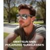 image:imageMEETSUN Polarized Sunglasses for MenSun Glasses with UV Protection for Driving FishingBlackBlueGrey Silver Mirrored