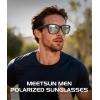 image:imageMEETSUN Polarized Sunglasses for MenSun Glasses with UV Protection for Driving FishingBlackBlueSilver Mirrored