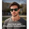 image:imageMEETSUN Polarized Sunglasses for MenSun Glasses with UV Protection for Driving FishingBlackGreenBrown