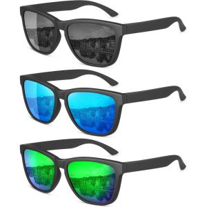 image:imageMEETSUN Polarized Sunglasses for MenSun Glasses with UV Protection for Driving FishingBlackBlueGreen Mirrored