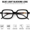 image:imageMEETSUN Blue Light Glasses for WomanTrendy Square Computer Gaming Eyeglasses Anti UV Ray EyewearBlack Frame Tortoise Temple