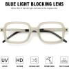 image:imageMEETSUN Blue Light Glasses for WomanTrendy Square Computer Gaming Eyeglasses Anti UV Ray EyewearLight Brown