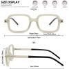 image:imageMEETSUN Blue Light Glasses for WomanTrendy Square Computer Gaming Eyeglasses Anti UV Ray EyewearLight Brown