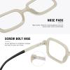 image:imageMEETSUN Blue Light Glasses for WomanTrendy Square Computer Gaming Eyeglasses Anti UV Ray EyewearLight Brown