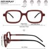 image:imageMEETSUN Blue Light Glasses for WomanTrendy Square Computer Gaming Eyeglasses Anti UV Ray EyewearRed