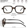 image:imageMEETSUN Blue Light Glasses for WomanTrendy Square Computer Gaming Eyeglasses Anti UV Ray EyewearTortoise