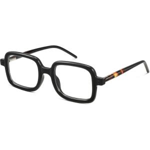 image:imageMEETSUN Blue Light Glasses for WomanTrendy Square Computer Gaming Eyeglasses Anti UV Ray EyewearBlack Frame Tortoise Temple