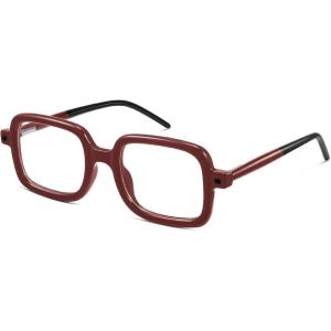 image:imageMEETSUN Blue Light Glasses for WomanTrendy Square Computer Gaming Eyeglasses Anti UV Ray EyewearRed