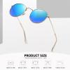 image:imageMEETSUN Round Polarized Sunglasses for Women Men Classic Retro Metal Frame Sun Glasses UV Protection2 Pack GoldBlue  GoldGrey