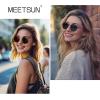 image:imageMEETSUN Round Polarized Sunglasses for Women Men Classic Retro Metal Frame Sun Glasses UV Protection2 Pack GoldGrey  BlackGrey