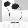 image:imageMEETSUN Round Polarized Sunglasses for Women Men Classic Retro Metal Frame Sun Glasses UV Protection2 Pack GoldGrey  BlackGrey