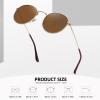 image:imageMEETSUN Round Polarized Sunglasses for Women Men Classic Retro Metal Frame Sun Glasses UV Protection2 Pack GoldGrey  GoldBrown