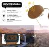 image:imageMEETSUN Round Polarized Sunglasses for Women Men Classic Retro Metal Frame Sun Glasses UV Protection2 Pack GoldGrey  GoldBrown