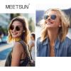 image:imageMEETSUN Round Polarized Sunglasses for Women Men Classic Retro Metal Frame Sun Glasses UV Protection2 Pack GoldGrey  GoldDark Green