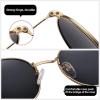 image:imageMEETSUN Round Polarized Sunglasses for Women Men Classic Retro Metal Frame Sun Glasses UV Protection2 Pack GoldGrey  GoldDark Green