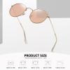 image:imageMEETSUN Round Polarized Sunglasses for Women Men Classic Retro Metal Frame Sun Glasses UV Protection2 Pack GoldGrey  GoldPink
