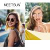 image:imageMEETSUN Round Polarized Sunglasses for Women Men Classic Retro Metal Frame Sun Glasses UV Protection2 Pack GoldGrey  GoldPink