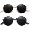 image:imageMEETSUN Round Polarized Sunglasses for Women Men Classic Retro Metal Frame Sun Glasses UV Protection2 Pack GoldGrey  BlackGrey