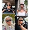 image:imageMEETSUN Retro Polarized Sunglasses for Women Trendy Rhinestone 60s 70s 80s Classic Driving Sun Glasses UV Protection3packblackblackblack