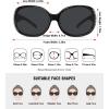 image:imageMEETSUN Retro Polarized Sunglasses for Women Trendy Rhinestone 60s 70s 80s Classic Driving Sun Glasses UV Protection3packblackblackblack