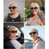 image:imageMEETSUN Retro Polarized Sunglasses for Women Trendy Rhinestone 60s 70s 80s Classic Driving Sun Glasses UV Protection3packblackleopard Browngray Leopard Gray