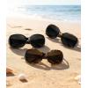 image:imageMEETSUN Retro Polarized Sunglasses for Women Trendy Rhinestone 60s 70s 80s Classic Driving Sun Glasses UV Protection3packblacktortois Browntortois Gray